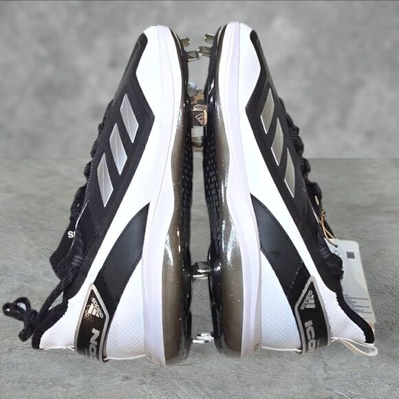 Men's Adidas Icon 7 Boost Metal Baseball Cleat Black/White SZ 12.5 NEW FY4178 - Picture 4 of 9